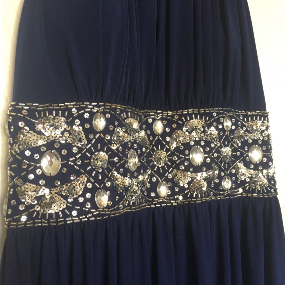 Navy blue gem cocktail dress